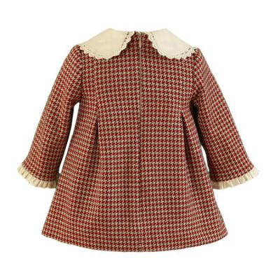 Picture of Miranda Toddler Girls Elizabeth Collection Dress - Beige Burgundy