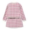 Picture of Abel & Lula Girls Winter Collection Houndstooth Top & Skirt Set - Pink Ivory