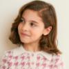 Picture of Abel & Lula Girls Winter Collection Houndstooth Top & Skirt Set - Pink Ivory