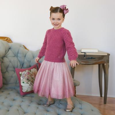 Picture of Abel & Lula Girls Winter Collection Sweater & Tulle Midi Skirt Set X 2 - Pink 