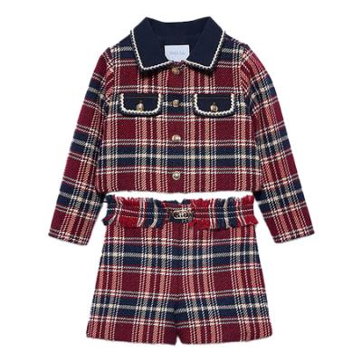 Picture of Abel & Lula Girls Winter Collection Box Jacket & Shorts Set X 2 - Navy