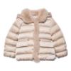 Picture of Abel & Lula Girls Winter Collection Detachable Hood Puffer  Coat - Champagne Beige