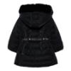 Picture of Abel & Lula Girls Winter Collection Logo Belted Coat - Black