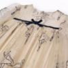 Picture of Abel & Lula Girls Winter Collection Ballerina Print Tulle Dress- Wheat Beige Black 