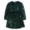 Picture of Abel & Lula Girls Winter Collection Sequin & Velvet Party Dress - Green