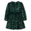 Picture of Abel & Lula Girls Winter Collection Sequin & Velvet Party Dress - Green