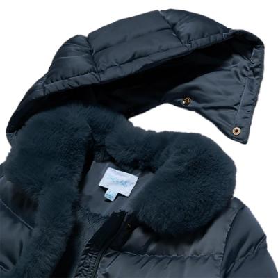 Picture of Abel & Lula Girls Winter Collection Detachable Hood Puffer  Coat - Navy Blue