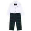 Picture of Abel & Lula Toddler Boys Winter Collection Shirt & Check Trousers Set X 3 - Green Navy White