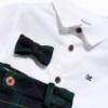 Picture of Abel & Lula Toddler Boys Winter Collection Shirt & Check Trousers Set X 3 - Green Navy White