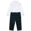 Picture of Abel & Lula Toddler Boys Winter Collection Shirt & Check Trousers Set X 3 - Green Navy White