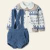 Picture of Mac Ilusion Baby Emocionar Collection Boys Cardigan Shirt Dungarees Set X 3 - Nut 