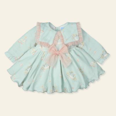 Picture of Mac Ilusion Baby Admirar Collection Girls Tulle Ruffle Carousel Dress - Ambrosia Green