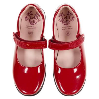 Picture of Lelli Kelly Luna 2 With Detachable Butterfly School Shoe F Fitting - Red Patent 