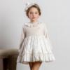 Picture of Abuela Tata Girls Bunny & Gingham Print Ruffle Dress - Pale Pink