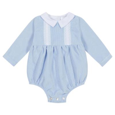 Picture of Deolinda Baby Boys Danny Needlecord Long Sleeve Romper - Baby Blue