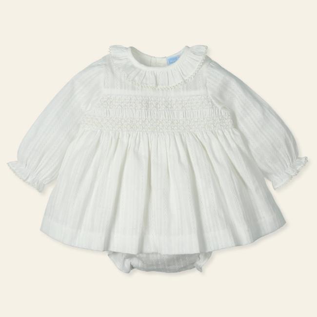 Picture of Mac Ilusion Baby Iluminar Collection Girls Openwork Dress & Jampants Set X 2 - Ivory