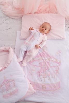 Picture of First Baby Carousel Padded Blanket 80cm x 90cm - Pink 