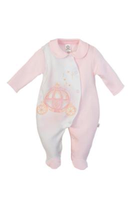 Picture of First Baby Girls  Front Fastening Carraige Babygrow - Pink 