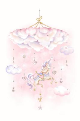 Picture of First Baby Unicorn Print Muslin X 1 - Pink 