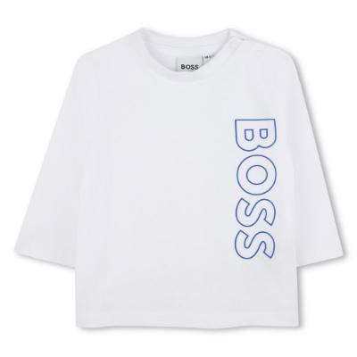 Picture of BOSS Toddler Boys Long Sleeved Logo T-shirt - White