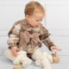 Picture of Caramelo Kids Baby Girls Woven Check Big Bow Romper - Beige