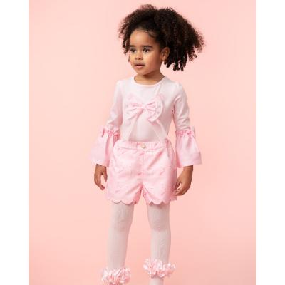 Picture of Caramelo Kids Girls Beautiful Bows Top & Scallop Shorts Set X 2 - Pink 