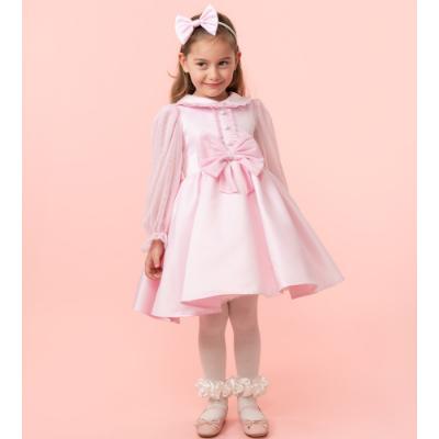 Picture of Caramelo Kids Girls Satin Dress With Tulle Ruffles & Headband - Pink