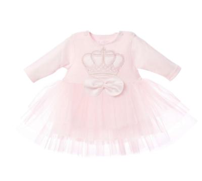 Picture of Sofija Baby Princess Crown Tulle Dress - Pink   