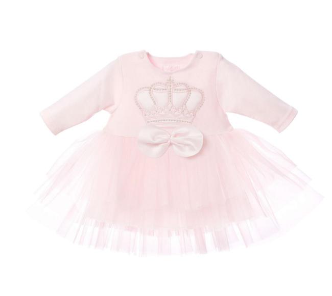 Picture of Sofija Baby Princess Crown Tulle Dress - Pink   