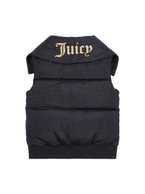 Picture of Juicy Couture Girls Diamante Embroidered Logo Gilet - Black