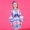 Picture of Rochy Girls Mar Winter Collection A Line Ruffle Dress - Blue Fuschia Multi