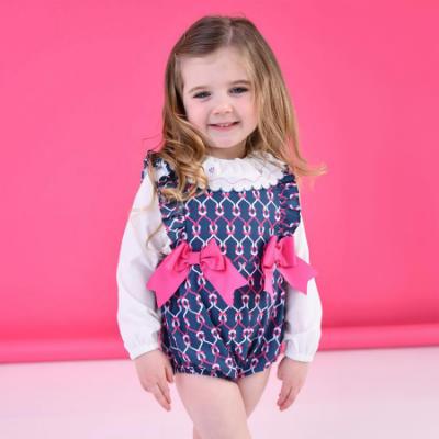 Picture of Rochy Girls Nudos Winter Collection Blouse & Romper Set X 2 - Navy Fuschia