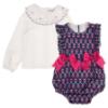 Picture of Rochy Girls Nudos Winter Collection Blouse & Romper Set X 2 - Navy Fuschia