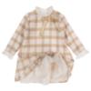 Picture of Rochy Girls Gold Winter Collection A Line Dress - Beige Check Gold