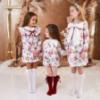 Picture of Rochy Girls Aroma Winter Collection Floral Romper  With Oversized Collar - Multi