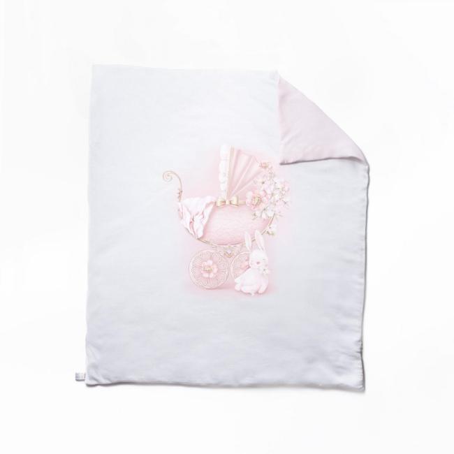 Picture of First Baby Vintage Pram Padded Blanket 80cm x 90cm - Pink