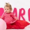 Picture of Agatha Ruiz De La Prada Stripes Heart Dress & Tights Set - Red Pink