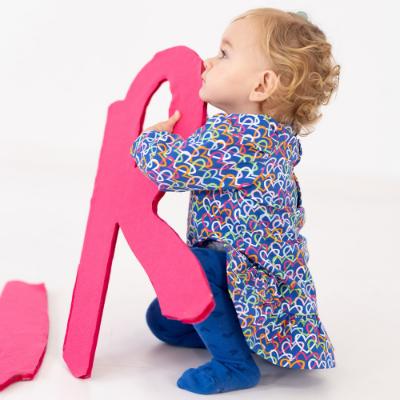 Picture of Agatha Ruiz De La Prada Glitter Heart Dress & Tights Set - Blue