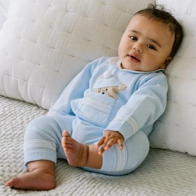 Picture of Emile Et Rose Boys Hudson Knitted Teddy Trouser Set - Blue