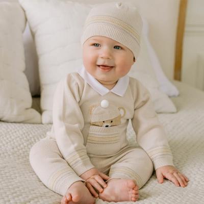 Picture of Emile Et Rose Boys Hudson Knitted Teddy Trouser Set - Stone