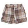 Picture of Caramelo Kids Boys Smart Woven Check Short Set - White Beige 