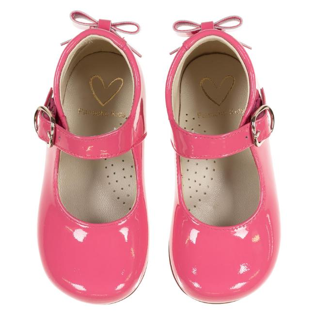 Picture of Panache Baby Girls High Back Bow Shoe -  Fuchsia Patent