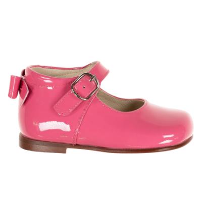 Picture of Panache Baby Girls High Back Bow Shoe -  Fuchsia Patent