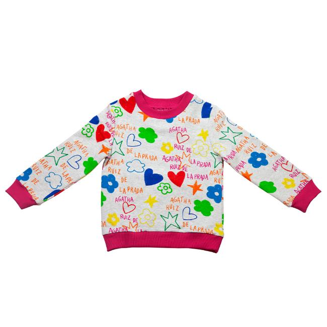 Picture of Agatha Ruiz De La Prada Crayon Sweatshirt - Grey