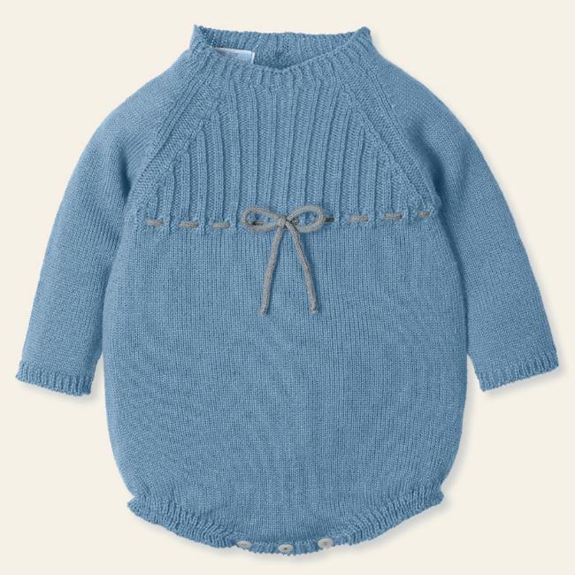 Picture of Mac Ilusion Baby Anhelar Collection Boys Seamless Knitted Romper - Blue Dream