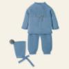 Picture of Mac Ilusion Baby Anhelar Collection Boys Knitted Trouser Set & Bonnet - Blue Dream