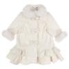 Picture of Sarah Louise Girls Winter Coat & Hat Set With Faux Fur Trim X 2 - Ivory