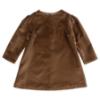 Picture of Sarah Louise Girls Velvet Dress With Detachable Smocked Collar - Gold Brown