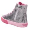 Picture of Lelli Kelly Girls Dafne Flat Glitter Ankle Boot With Curly Fleece Lining - Pewter Pink