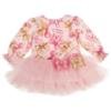 Picture of Daga Girls Pretty In Pink Bow Print Dress - Pink